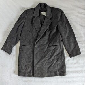 Jennifer Moore Charcoal Gray Wool Blend Coat‎ Jacket Women's Size 14 Minimalist